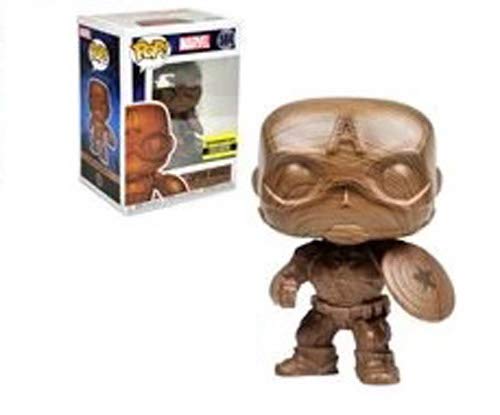 Foto 3 pulgar | Figura De Vinilo Funko Captain America Wood Deco #584 Avengers - Venta Internacional.