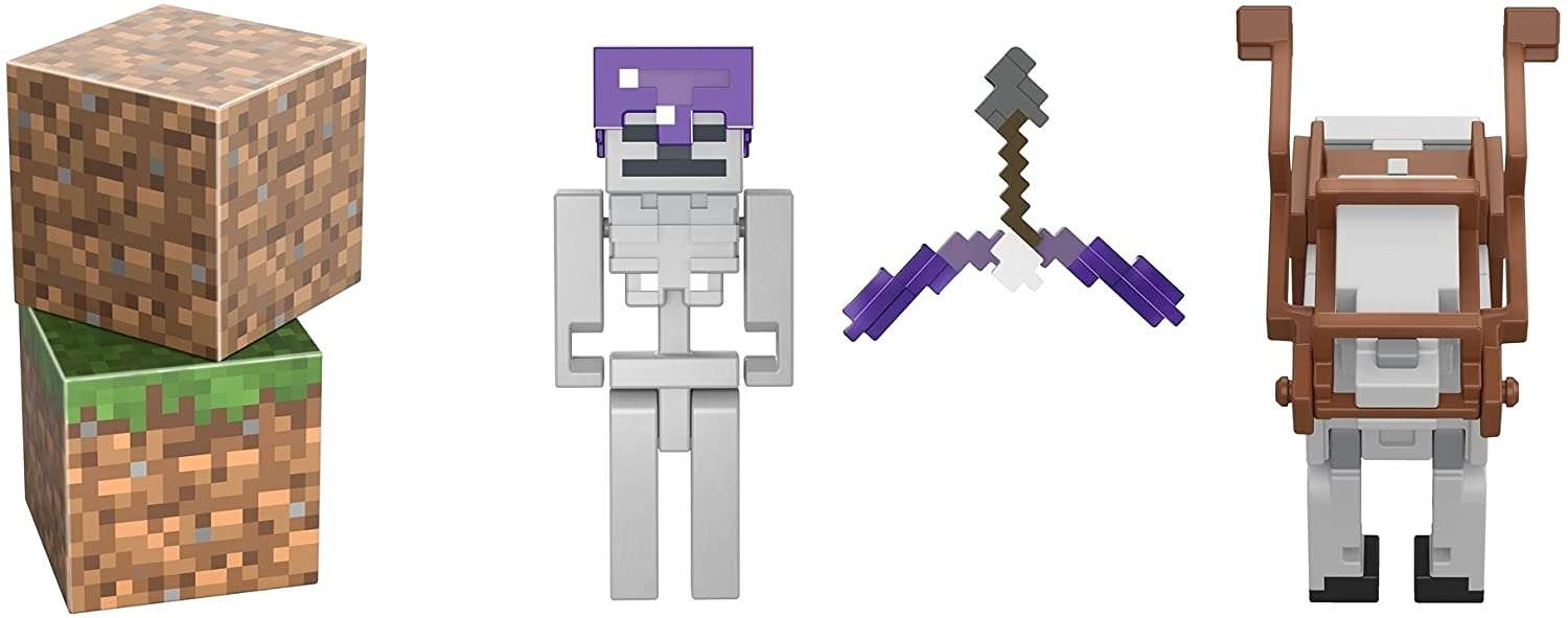 Figuras De Acción Minecraft Skeleton Craft-a-block, Paquete De 2 - Venta Internacional.