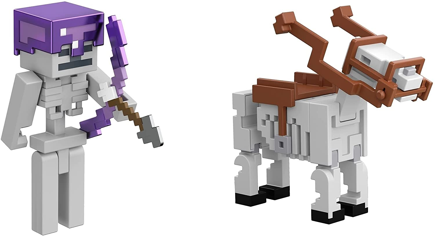 Foto 4 pulgar | Figuras De Acción Minecraft Skeleton Craft-a-block, Paquete De 2 - Venta Internacional.
