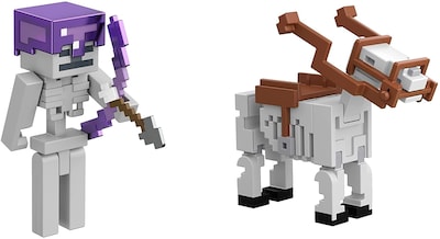 Foto 3 | Figuras De Acción Minecraft Skeleton Craft-a-block, Paquete De 2 - Venta Internacional.