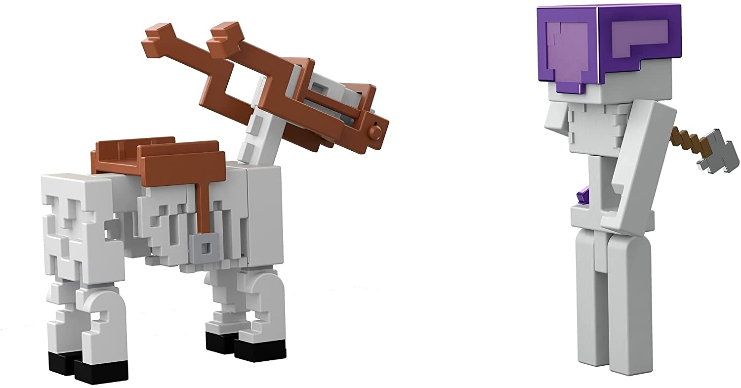 Foto 6 pulgar | Figuras De Acción Minecraft Skeleton Craft-a-block, Paquete De 2 - Venta Internacional.
