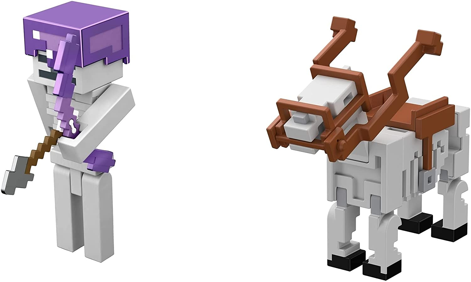 Foto 8 pulgar | Figuras De Acción Minecraft Skeleton Craft-a-block, Paquete De 2 - Venta Internacional.