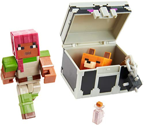 Foto 5 pulgar | Battle Chest Toy Minecraft Dungeons Con Figura, Arma Y Accesorio - Venta Internacional.