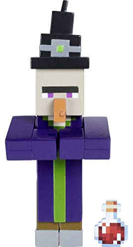 Foto 4 pulgar | Minecraft Witch 3.25 Escala 3.25'' Videojuego Auténtica Figura De Acción Con Accesorio Y Craft-a-block - Venta In