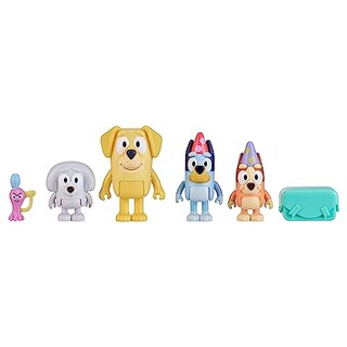 Foto 1 | Set De Figuras Bluey Pass The Parcel Con Bingo, Lu, Lucky's Dad - Venta Internacional.