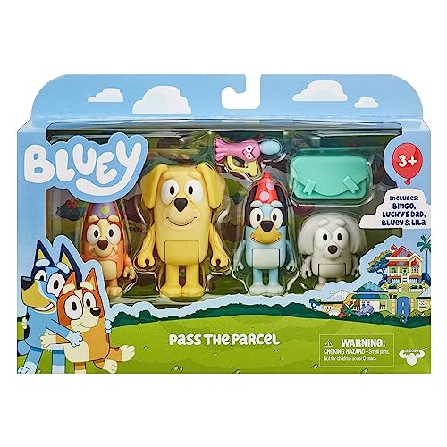 Foto 3 pulgar | Set De Figuras Bluey Pass The Parcel Con Bingo, Lu, Lucky's Dad - Venta Internacional.