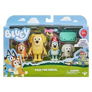 Foto 2 | Set De Figuras Bluey Pass The Parcel Con Bingo, Lu, Lucky's Dad - Venta Internacional.