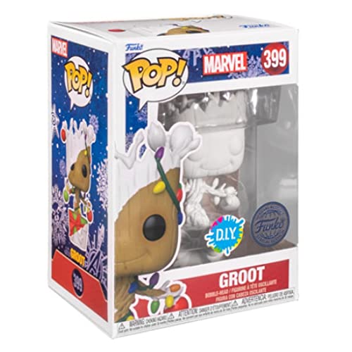 Foto 3 pulgar | Funko Pop! De Colección Vinilo Marvel Groot Holiday Diy - Venta Internacional.