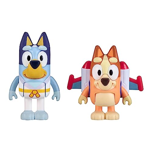 Paquete De 2 Figuras Bluey Action Heroes De 6,35 Cm Con Accesorios - Venta Internacional.