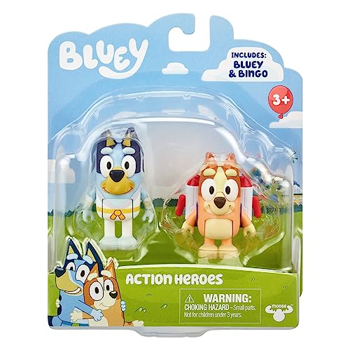 Foto 3 pulgar | Paquete De 2 Figuras Bluey Action Heroes De 6,35 Cm Con Accesorios - Venta Internacional.