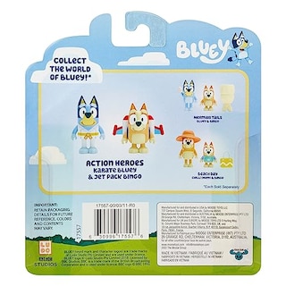 Foto 4 | Paquete De 2 Figuras Bluey Action Heroes De 6,35 Cm Con Accesorios - Venta Internacional.
