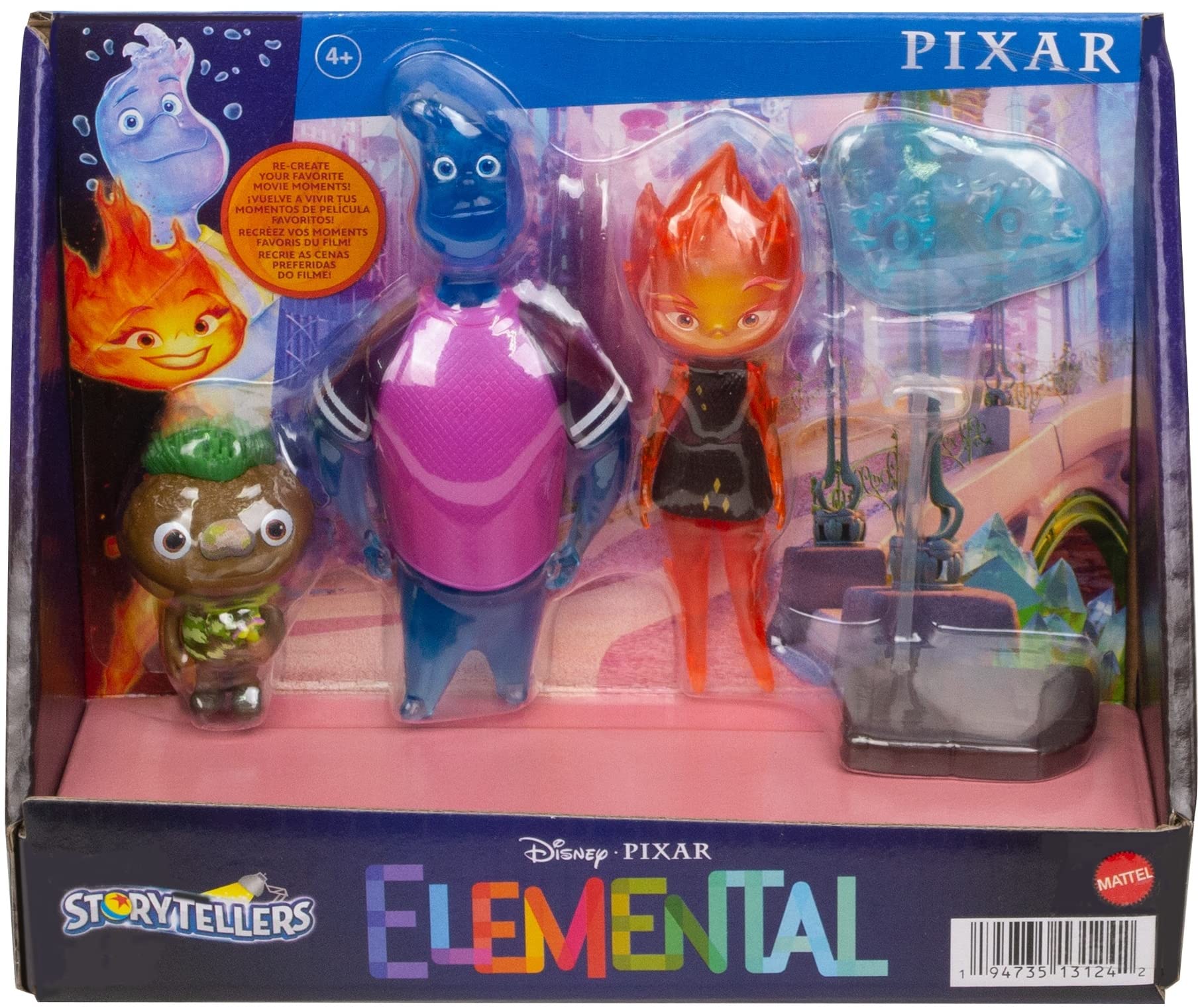 Foto 5 pulgar | Figura De Acción Disney Pixar Elemental, Paquete De 3, Wade Ember Clod - Venta Internacional.