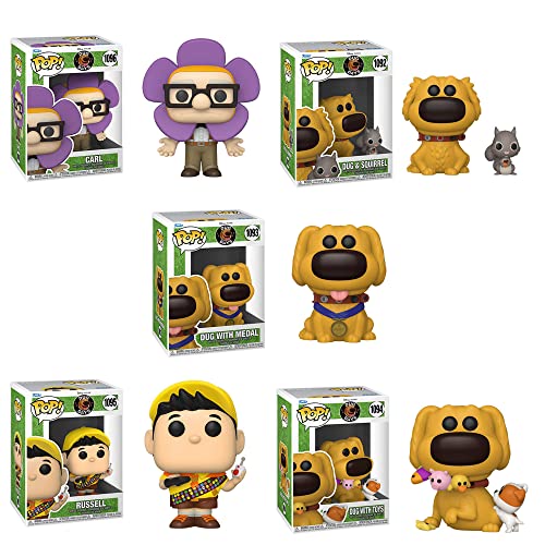 Foto 2 pulgar | ¡funko Pop! Juego De 5 Unidades De Carl, Dug Y Squirrel De Dug Days Con Medalla - Venta Internacional.