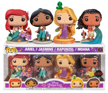 Foto 1 | Juguete Funko Pop! Paquete De 4 Unidades De Disney Princess Ultimate Princess Glow - Venta Internacional