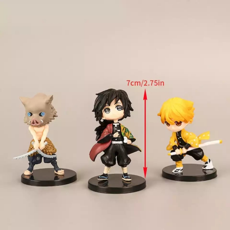 Foto 3 pulgar | Set De Figuras Demon Slayer Kimetsu No Yaiba Nezuko X6 7 Cm - Venta Internacional.
