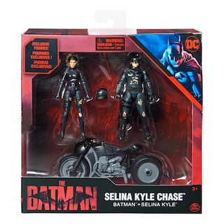 Foto 1 | Figuras Batman Movie: Selina Kyle y Batman en Moto 4''