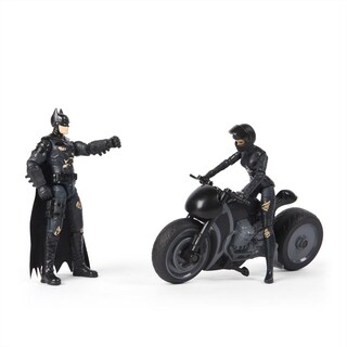 Foto 3 | Figuras Batman Movie: Selina Kyle y Batman en Moto 4''