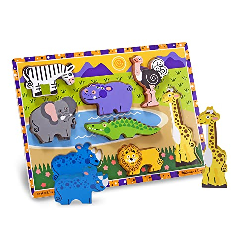 Foto 2 pulgar | Melissa &amp, Doug Safari Chunky Puzzle Multicolor, 12'' X 10.8'' X 1'' - Venta Internacional.
