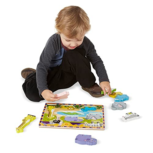Foto 3 pulgar | Melissa &amp, Doug Safari Chunky Puzzle Multicolor, 12'' X 10.8'' X 1'' - Venta Internacional.