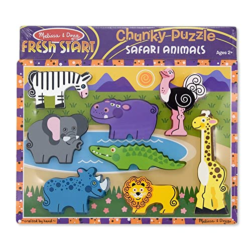 Foto 4 pulgar | Melissa &amp, Doug Safari Chunky Puzzle Multicolor, 12'' X 10.8'' X 1'' - Venta Internacional.