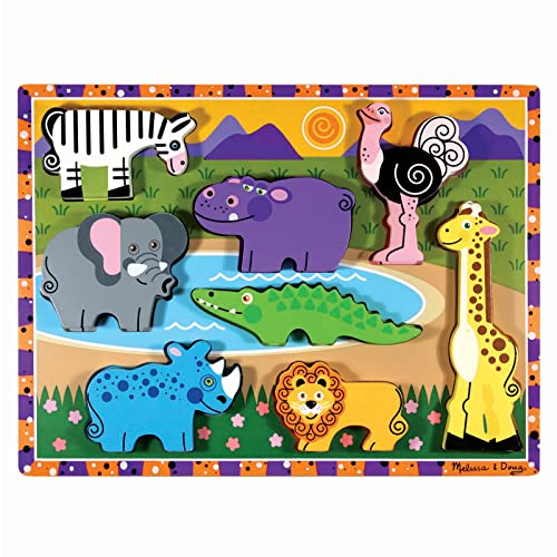 Foto 5 pulgar | Melissa &amp, Doug Safari Chunky Puzzle Multicolor, 12'' X 10.8'' X 1'' - Venta Internacional.