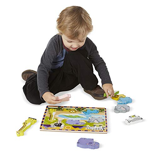 Foto 7 pulgar | Melissa &amp, Doug Safari Chunky Puzzle Multicolor, 12'' X 10.8'' X 1'' - Venta Internacional.