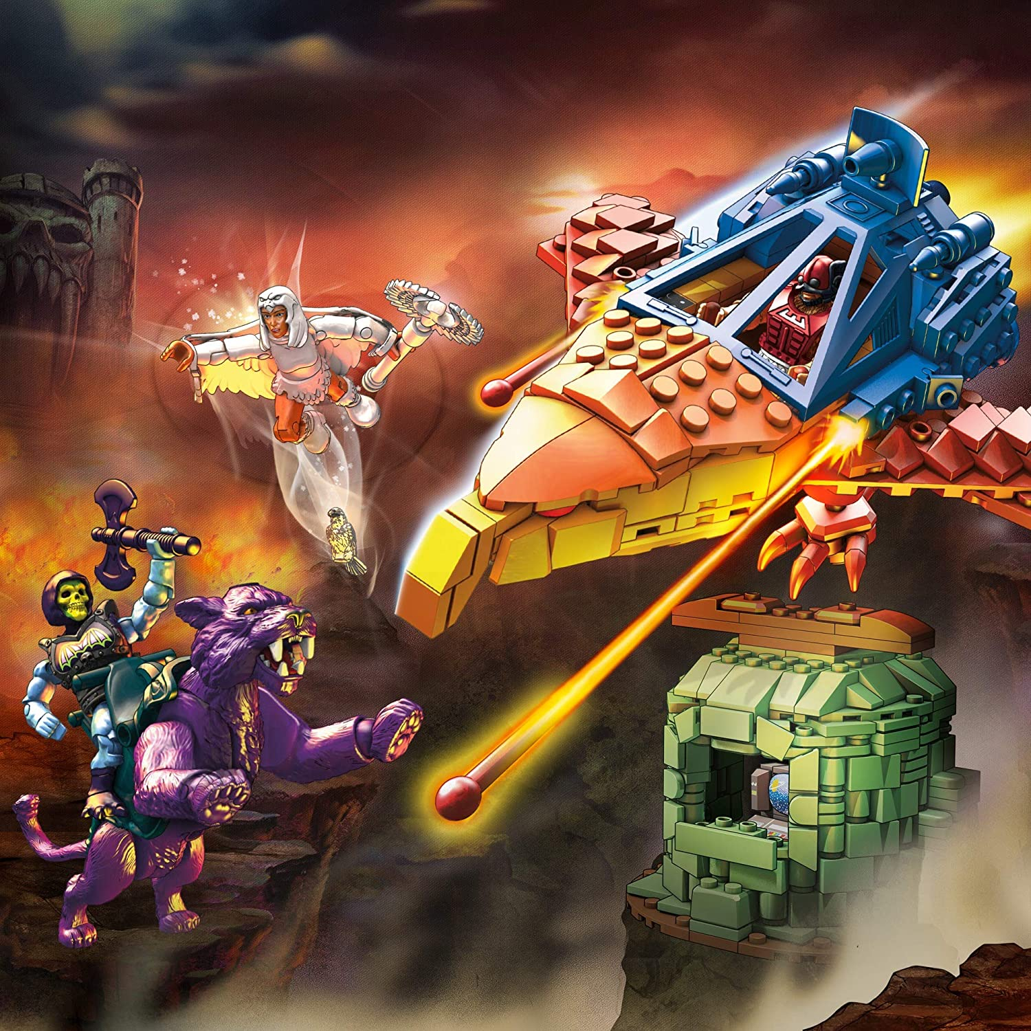 Foto 6 pulgar | Mega Construx Masters Of The Universe Panthor En Point Dread - Venta Internacional.