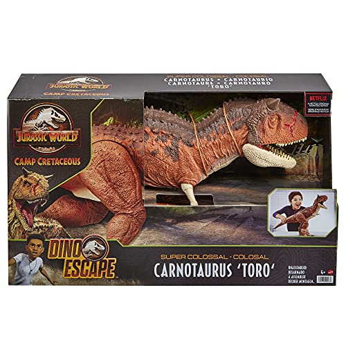 Foto 6 | Figura De Acción Jurassic World Dino Escape Carnotaurus Toro - Venta Internacional.