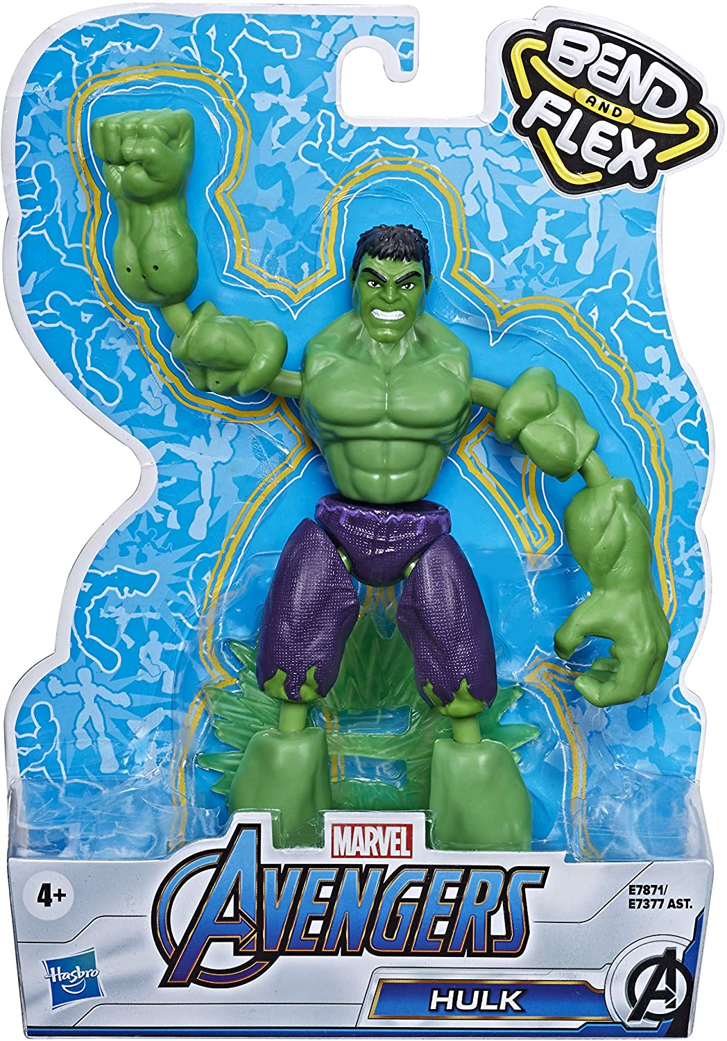 Foto 2 | Figura De Acción Hulk Bend And Flex Marvel De 6 Pulgadas De  - Venta Internacional.