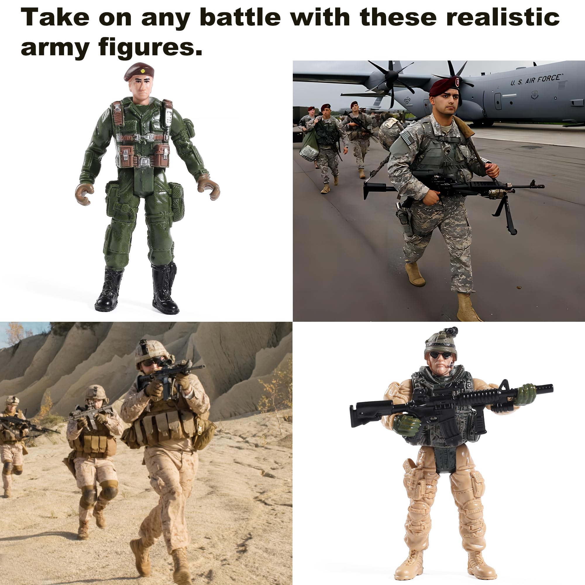Foto 5 | Figuras De Acción Toy Soldiers Del Ejército Estadounidense Y Del Equipo Swat, 12 Unidades - Venta Internacional.