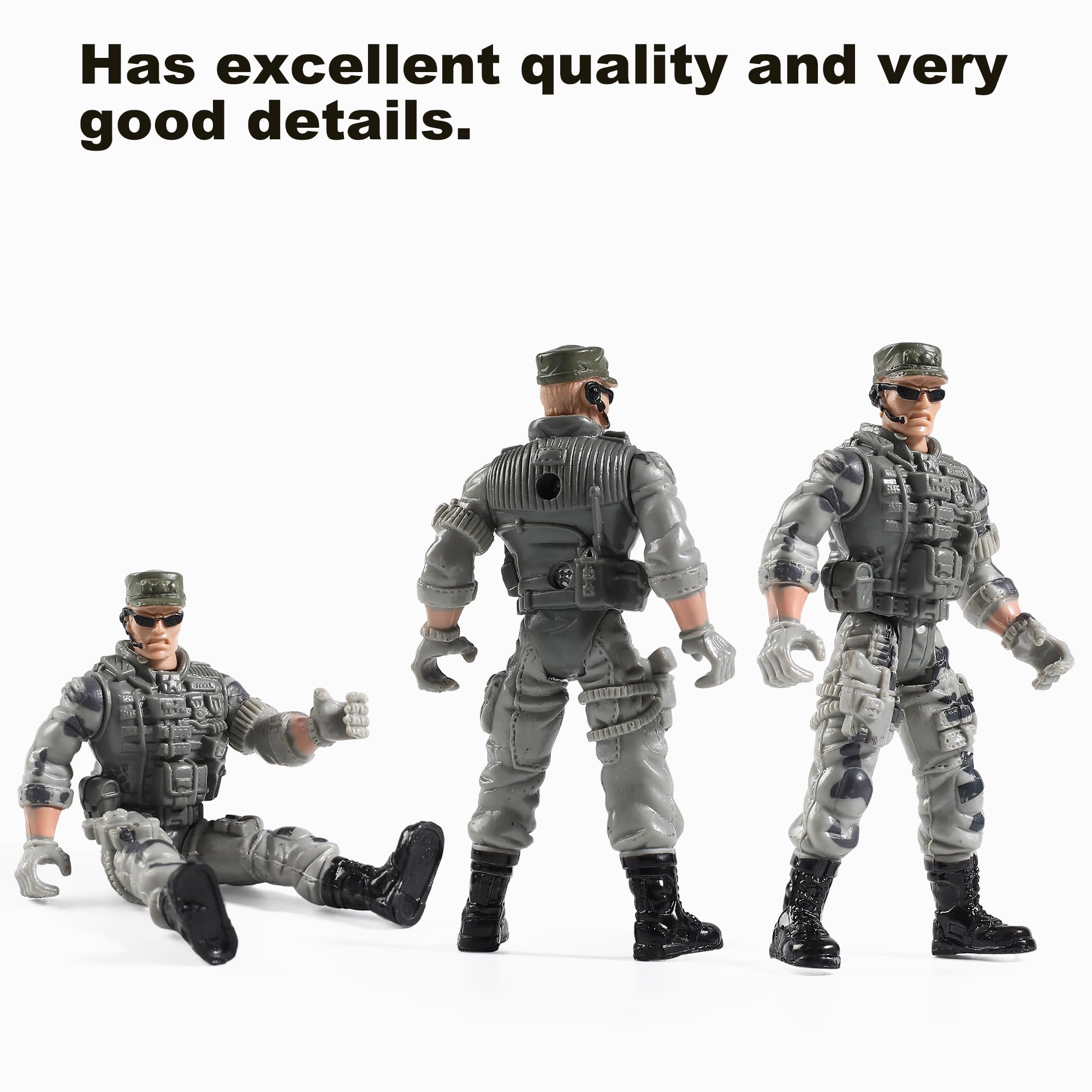 Foto 7 pulgar | Figuras De Acción Toy Soldiers Del Ejército Estadounidense Y Del Equipo Swat, 12 Unidades - Venta Internacional.