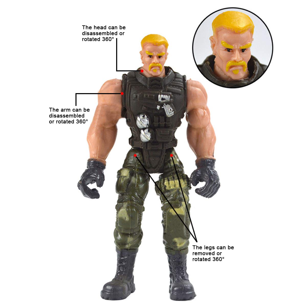 Foto 6 pulgar | Figura De Acción Dc-beautiful Military Soldier Special Forces - Venta Internacional.