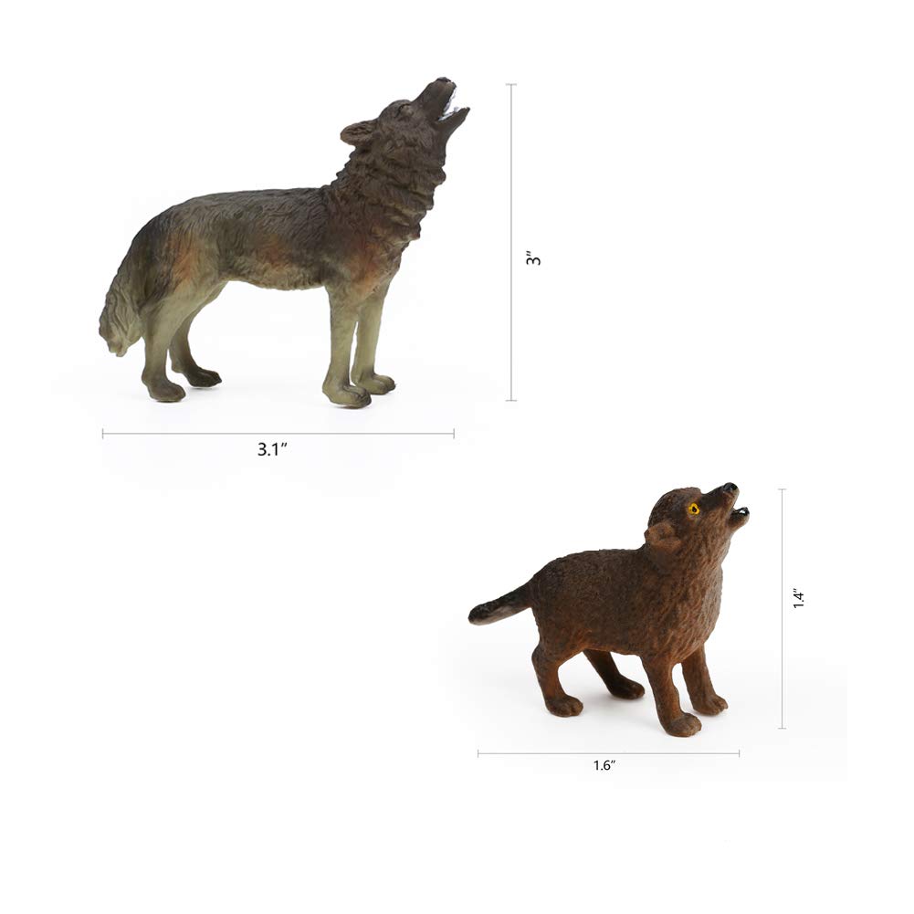 Foto 7 | Set De Figuras De Juguete Restcloud Wolf, 7 Piezas, Figuras De Animales Lobo - Venta Internacional.