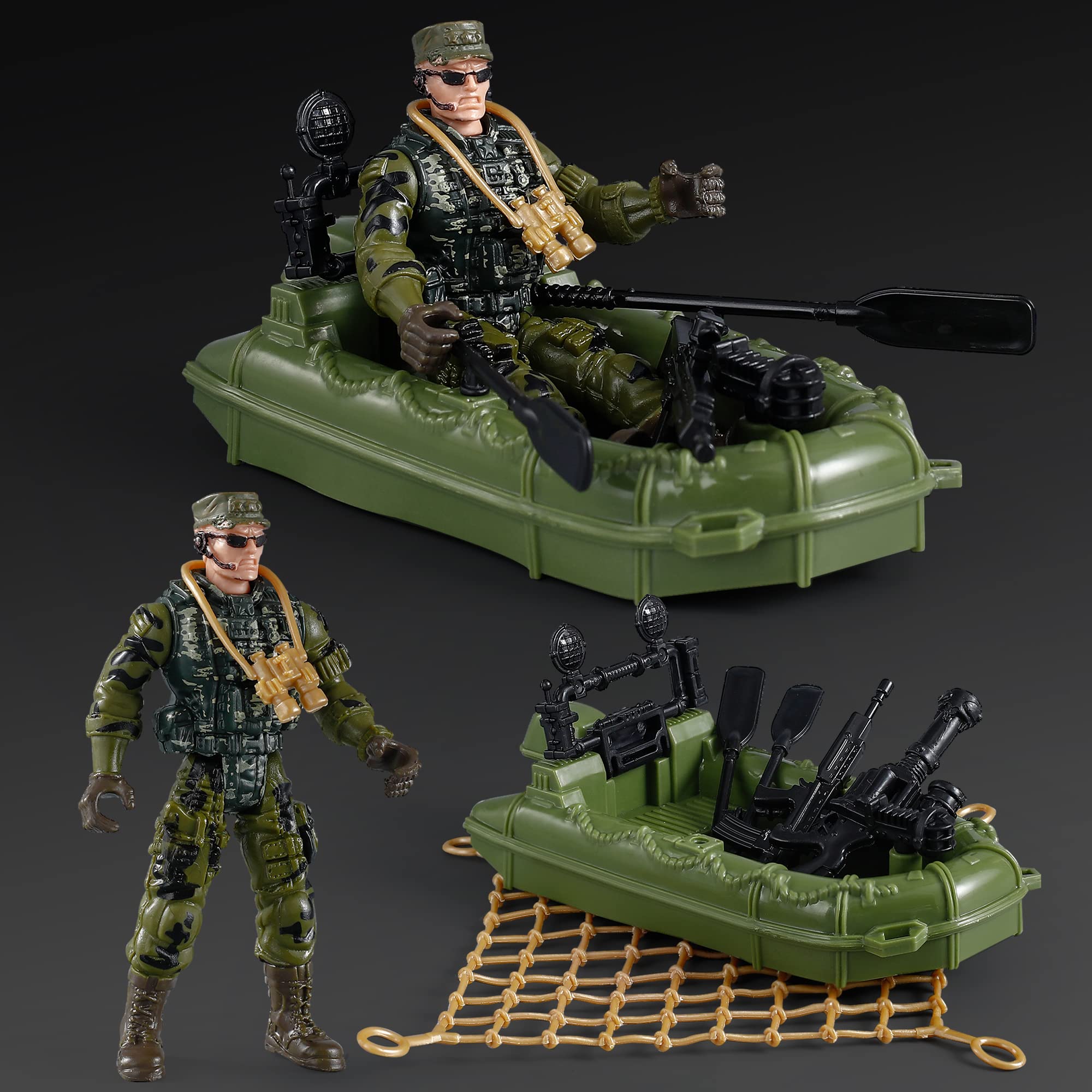 Foto 6 pulgar | Set De Figuras De Acción Para Hombres Del Ejército Estadounidense Con Armas Militares - Venta Internacional.