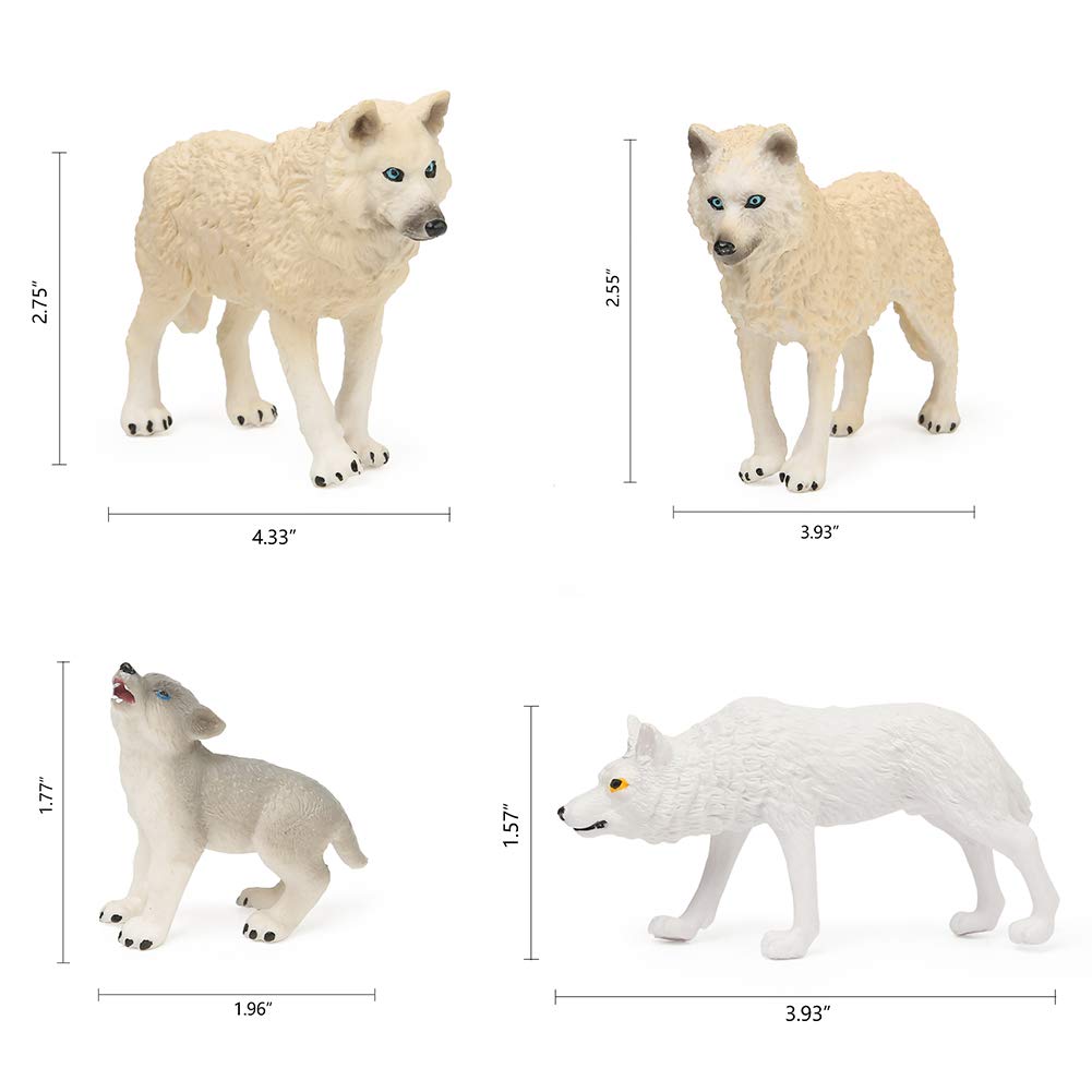Foto 5 | Set De Figuras De Juguete Restcloud Wolf, 7 Piezas, Figuras De Animales Lobo - Venta Internacional.