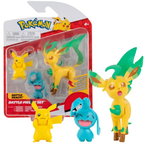 Foto 3 pulgar | Set de Figuras Pokémon Pkw0178 con Pikachu, Wynaut y Leafeon - Venta Internacional