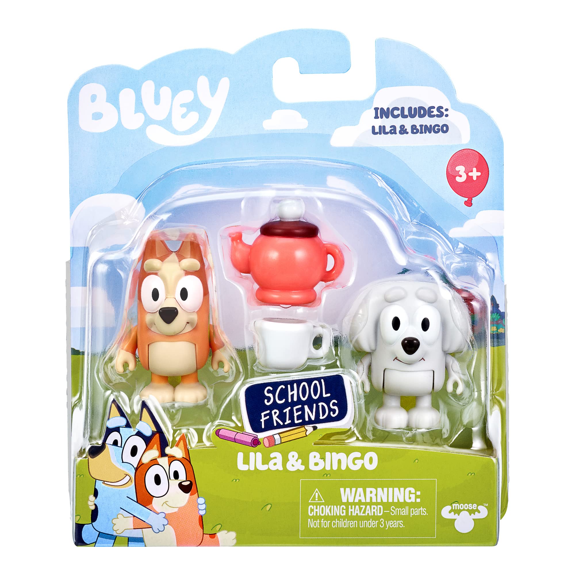 Foto 2 | Figure Bluey School Friends Paquetes de 2 Unidades para Fiesta de Té - Venta Internacional