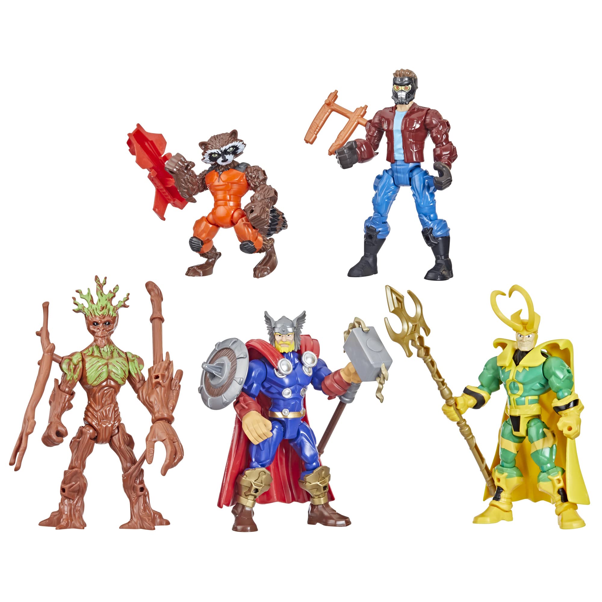 Foto 2 pulgar | Figuras de Acción: Superhéroes de Marvel, Mashers Thor y Guardianes - Venta Internacional