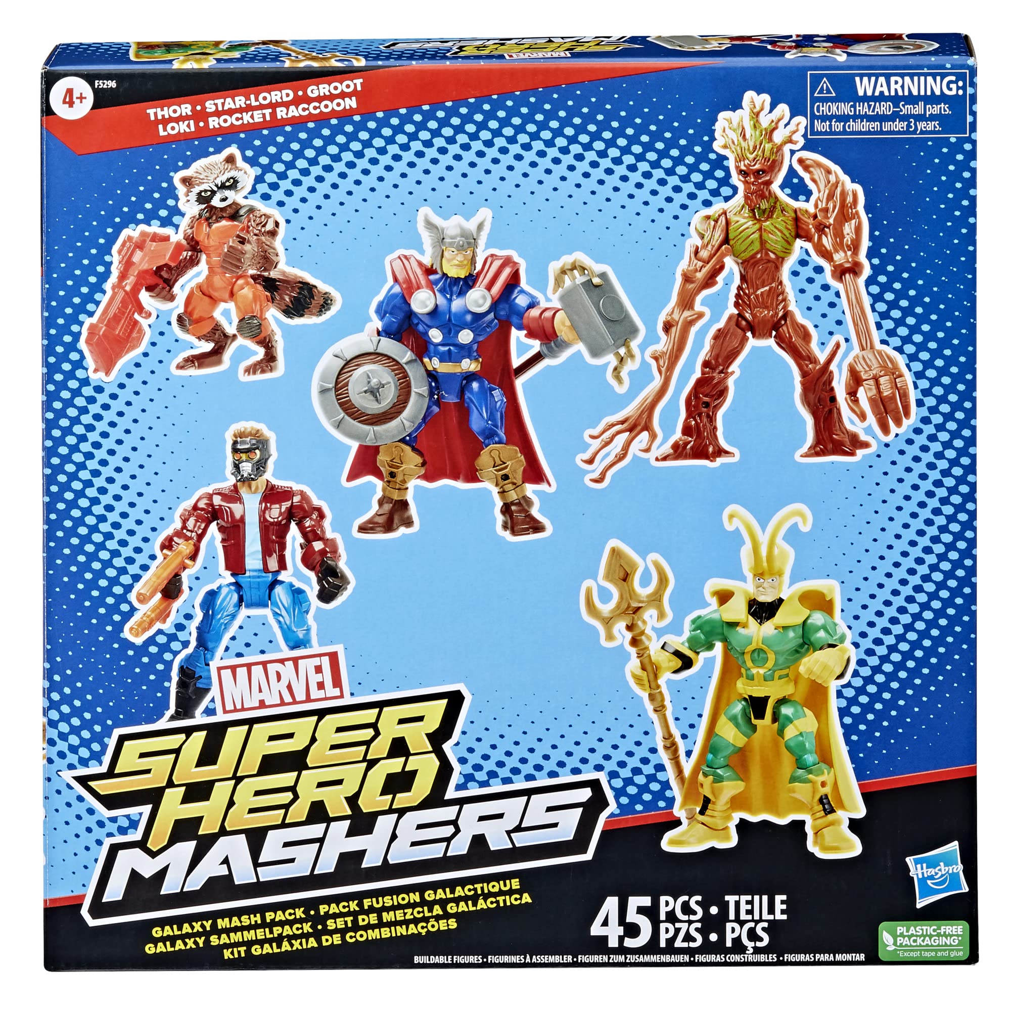 Foto 3 pulgar | Figuras de Acción: Superhéroes de Marvel, Mashers Thor y Guardianes - Venta Internacional