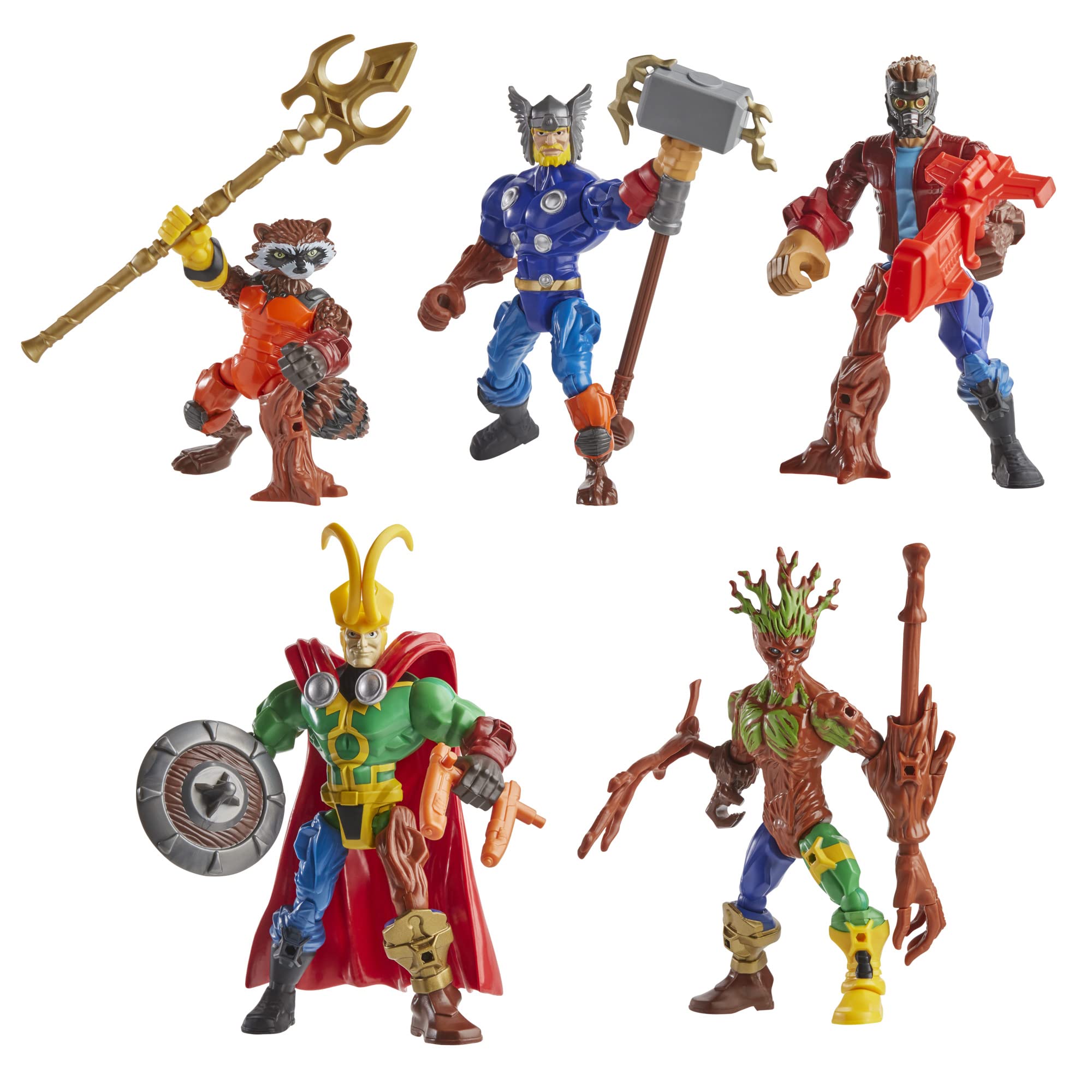 Foto 6 pulgar | Figuras de Acción: Superhéroes de Marvel, Mashers Thor y Guardianes - Venta Internacional