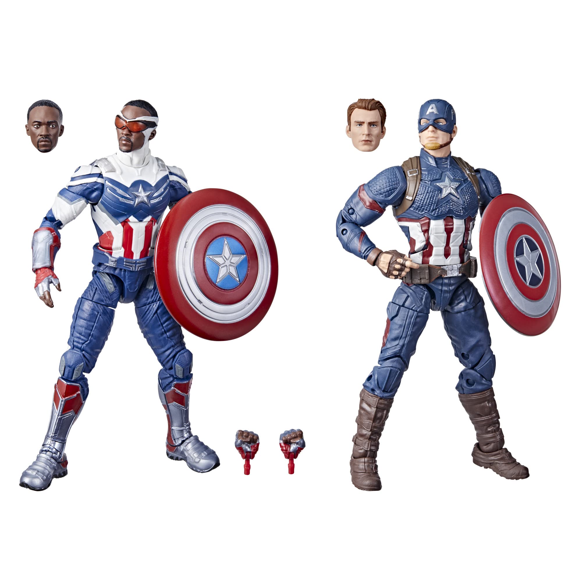 Figuras De Acción Capitán América De La Serie Marvel Legends, Paquete De 2 - Venta Internacional.