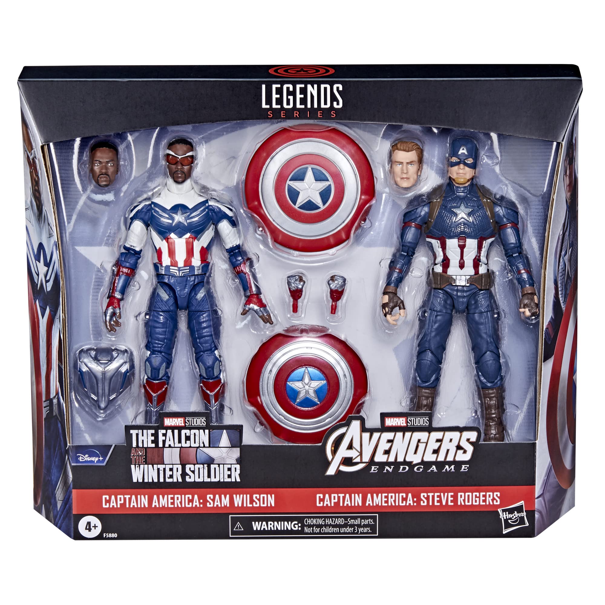 Foto 3 pulgar | Figuras De Acción Capitán América De La Serie Marvel Legends, Paquete De 2 - Venta Internacional.