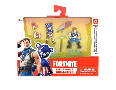 Foto 2 | Figuras de Acción Fortnite Battle Royale Star-spangled Trooper & Fireworks Team Leader 2 piezas - Venta Internacional