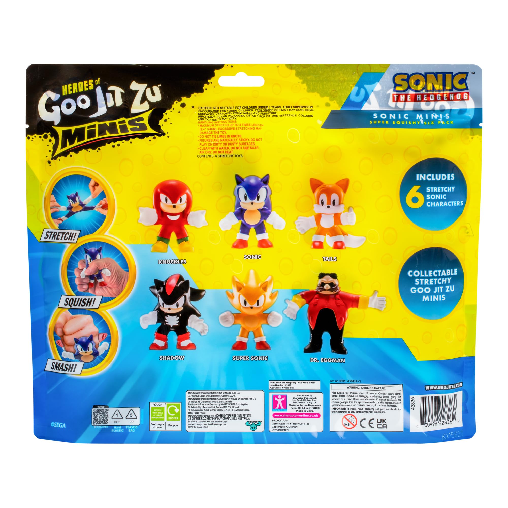 Foto 7 pulgar | Figuras De Acción Heroes Of Goo Jit Zu Minis Sonic 6 Piezas- Venta Internacional