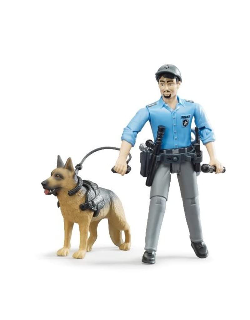 Foto 2 | Figura de Acción Bruder Bworld Policeman con Perro 10,9 cm - Venta Internacional