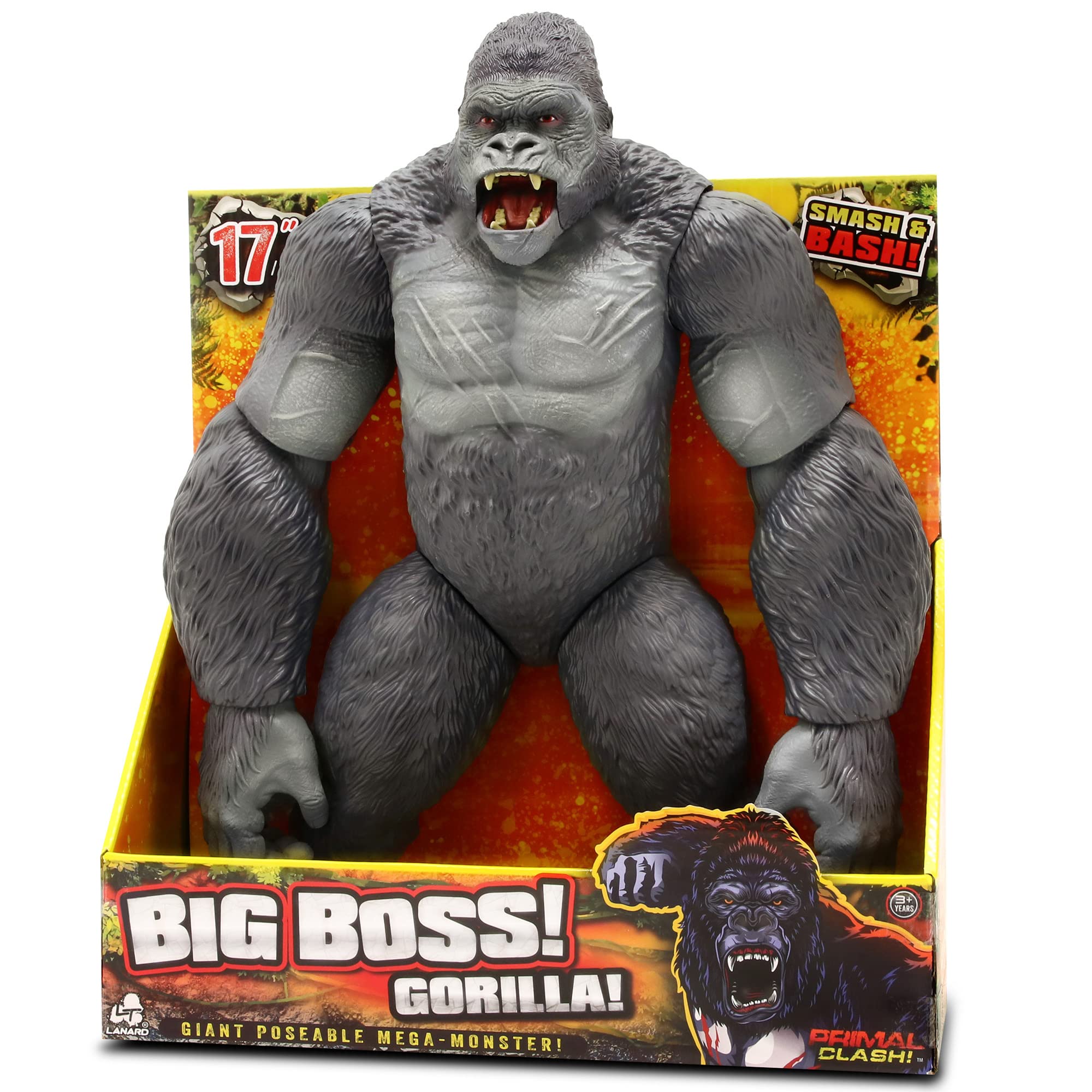 Figura de Acción Lanard Primal Clash Big Boss Gorilla 43 cm - Venta Internacional