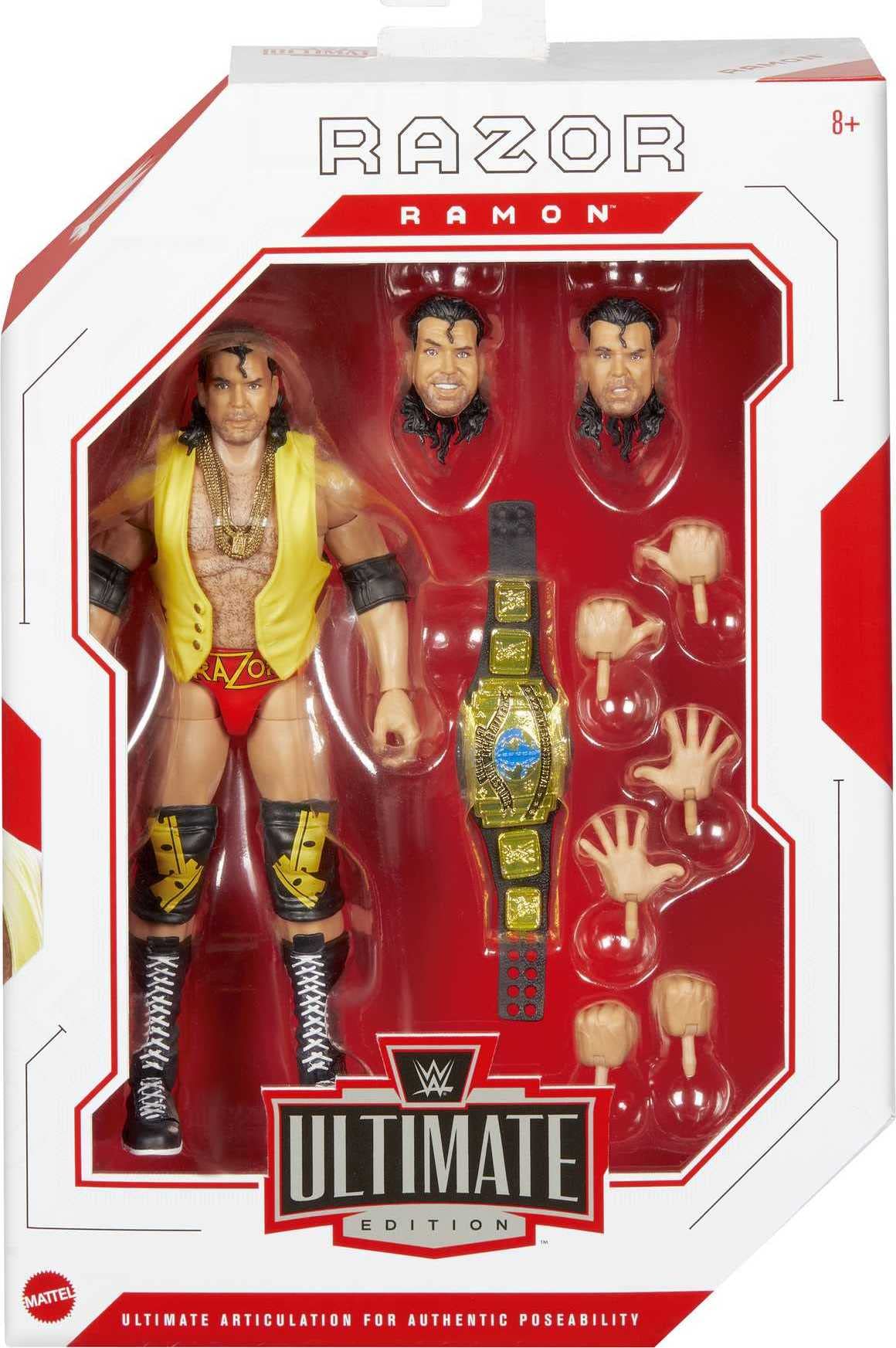 Foto 7 pulgar | Figura De Acción Mattel Wwe Razor Ramon Ultimate Edition 15 Cm - Venta Internacional