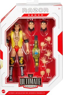 Foto 6 | Figura De Acción Mattel Wwe Razor Ramon Ultimate Edition 15 Cm - Venta Internacional