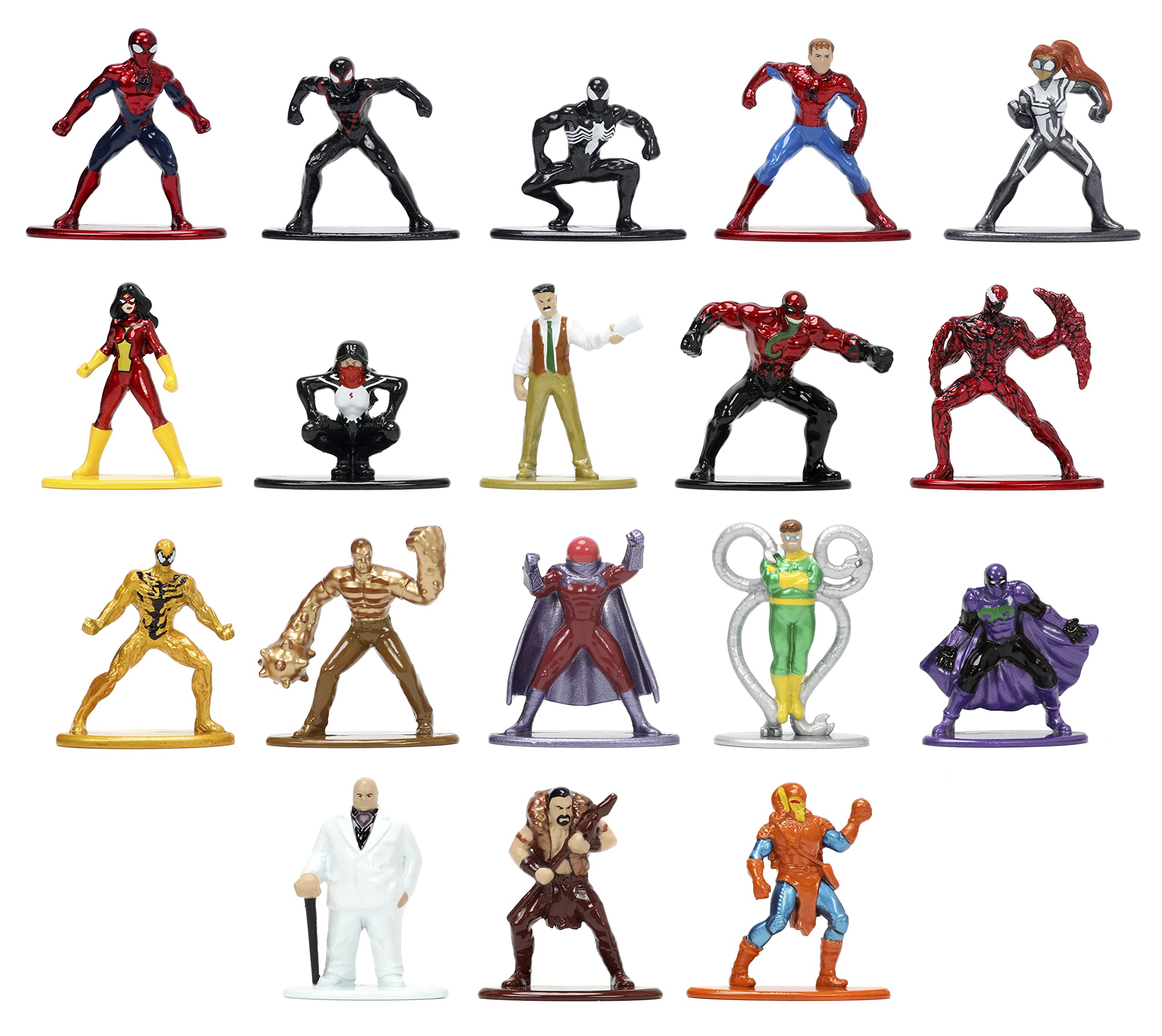 Foto 2 pulgar | Figuras Fundidas a Presión Jada Toys Marvel Spider-Man 18 Unidades Serie 8 - Venta Internacional