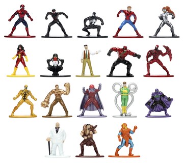Foto 1 | Figuras Fundidas a Presión Jada Toys Marvel Spider-Man 18 Unidades Serie 8 - Venta Internacional